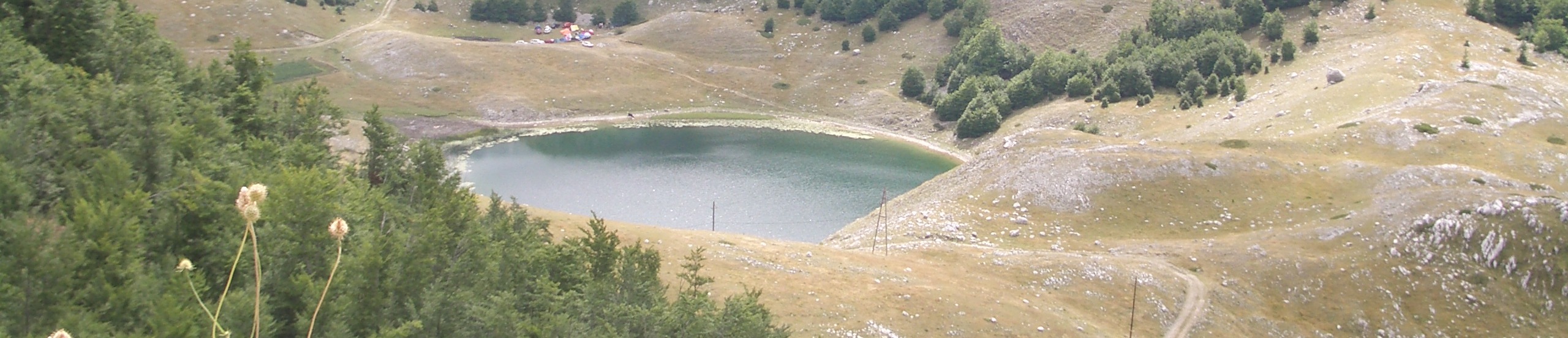 Bukumir lake - fed by meltwater from the winter snow - the highest mountain in Montenegro is twice the altitude of Ben Nevis a beautifule lake in Montenegro